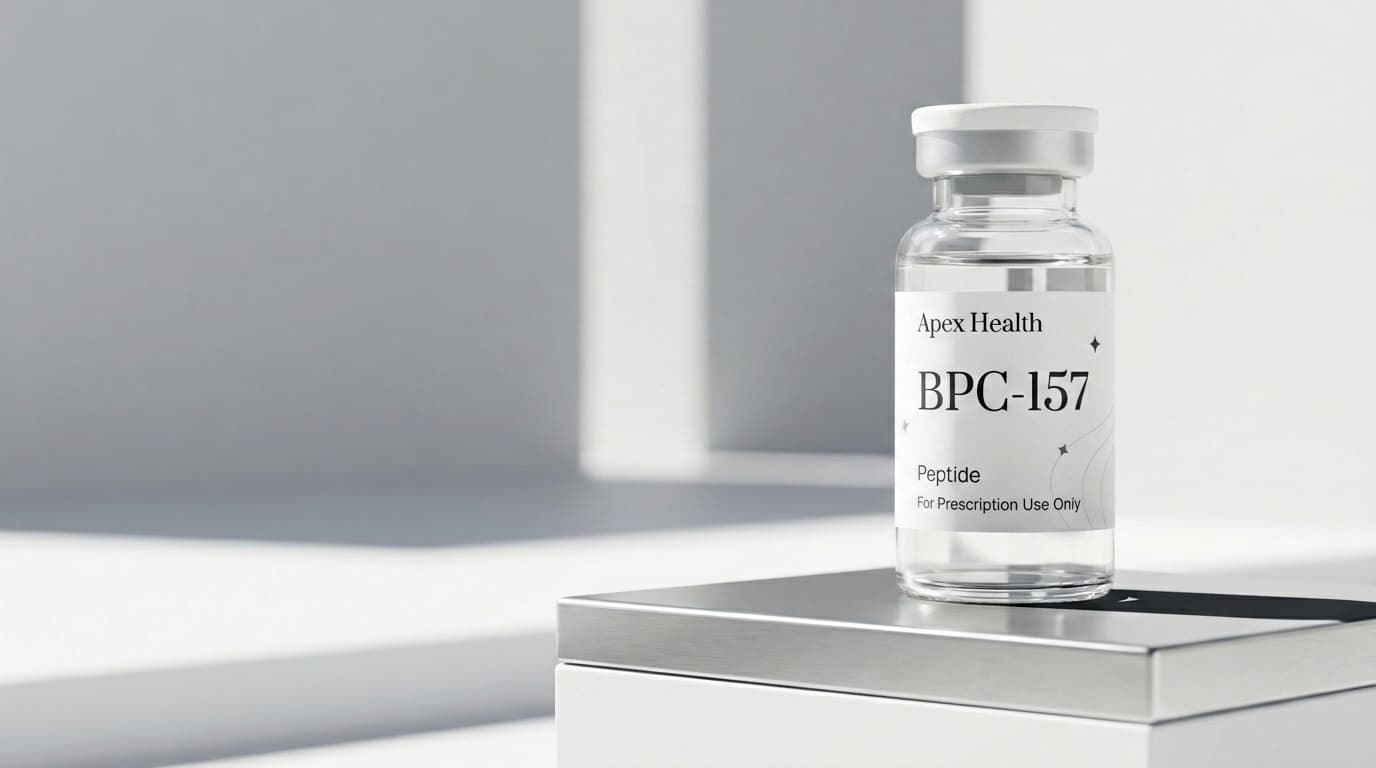 Peptide therapy vial in a clinical setting